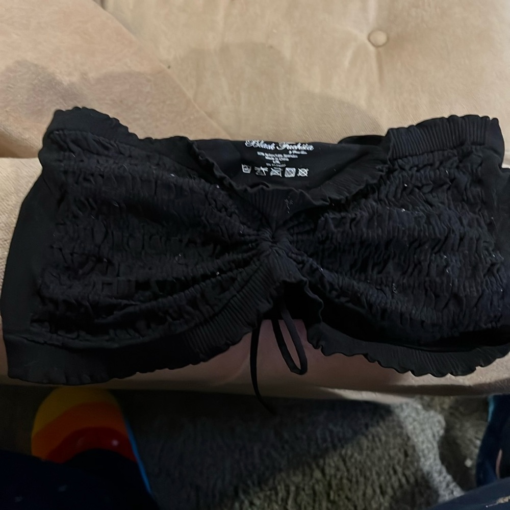 Tiny black top L/XL Black Fuchsia
